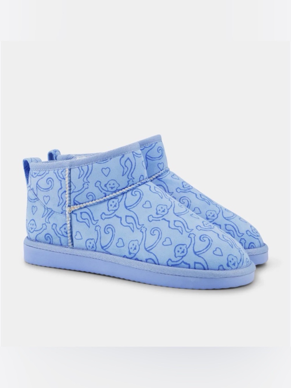Roller Rabbit Monkey Fleece Boots NWT